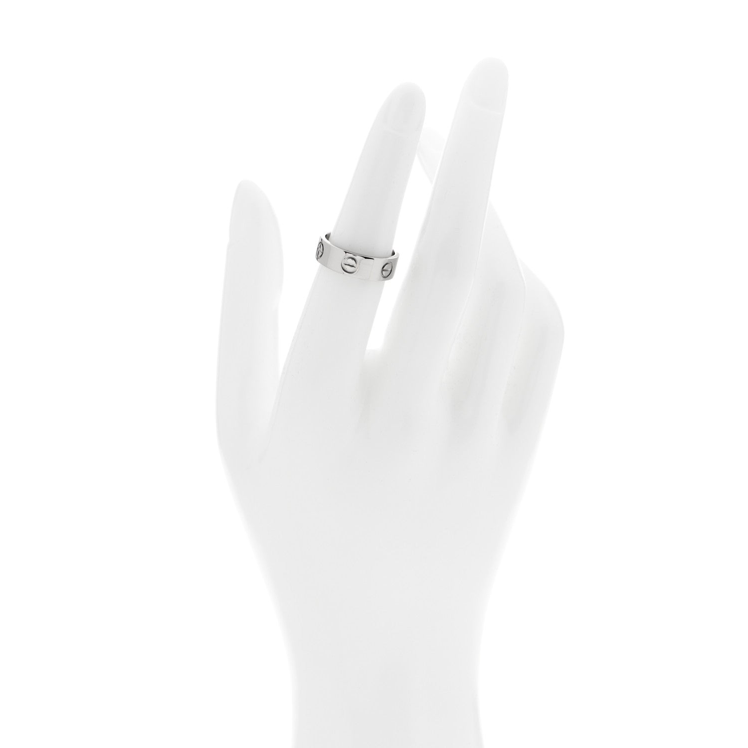 Cartier 18K White Gold 5.5mm LOVE Ring 51 5.75 2 of 4