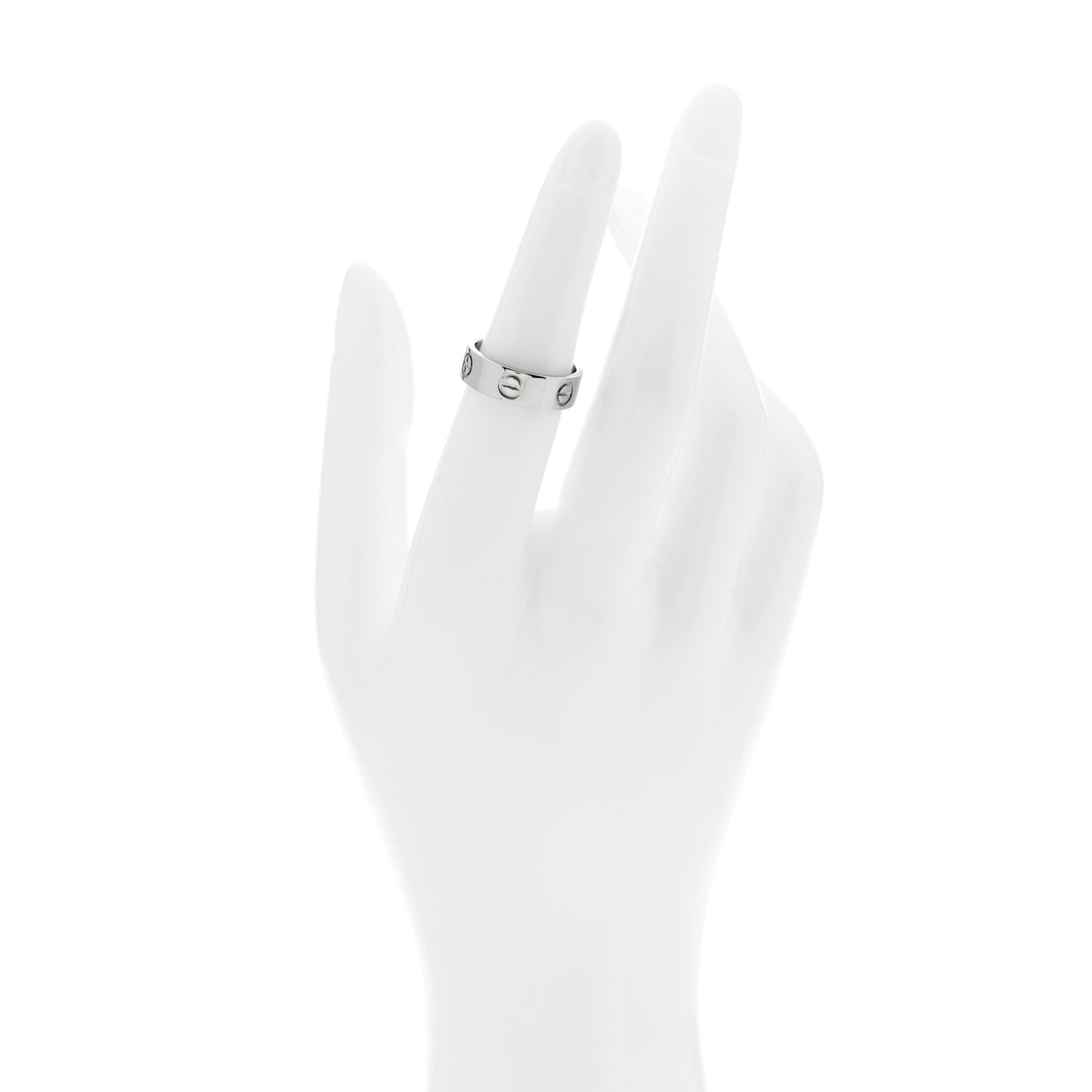 18K White Gold 5.5mm LOVE Ring 51 5.75
