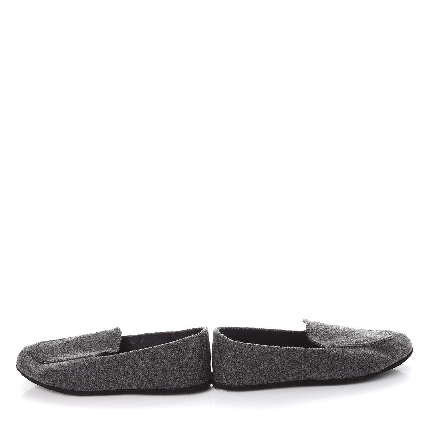 Prada Felt Slippers Loafers 37 Anthracite 5 of 12