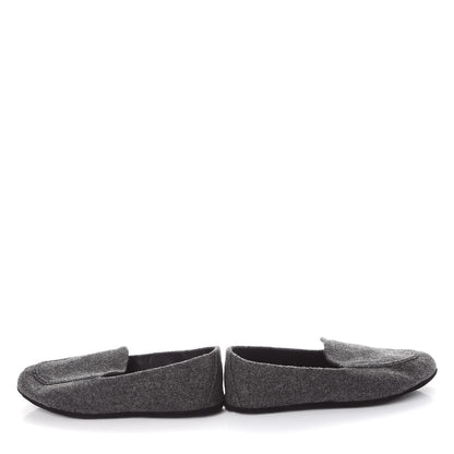 Prada Felt Slippers Loafers 37 Anthracite 5 of 12