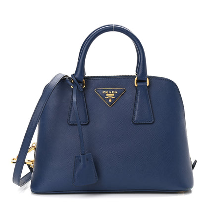 Prada Saffiano Lux Small Promenade Tote Bluette 1 of 9