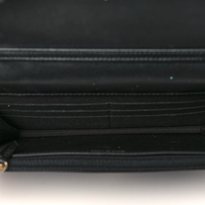 Chanel Lambskin Quilted Pearl Wallet On Chain WOC Black 4 of 9