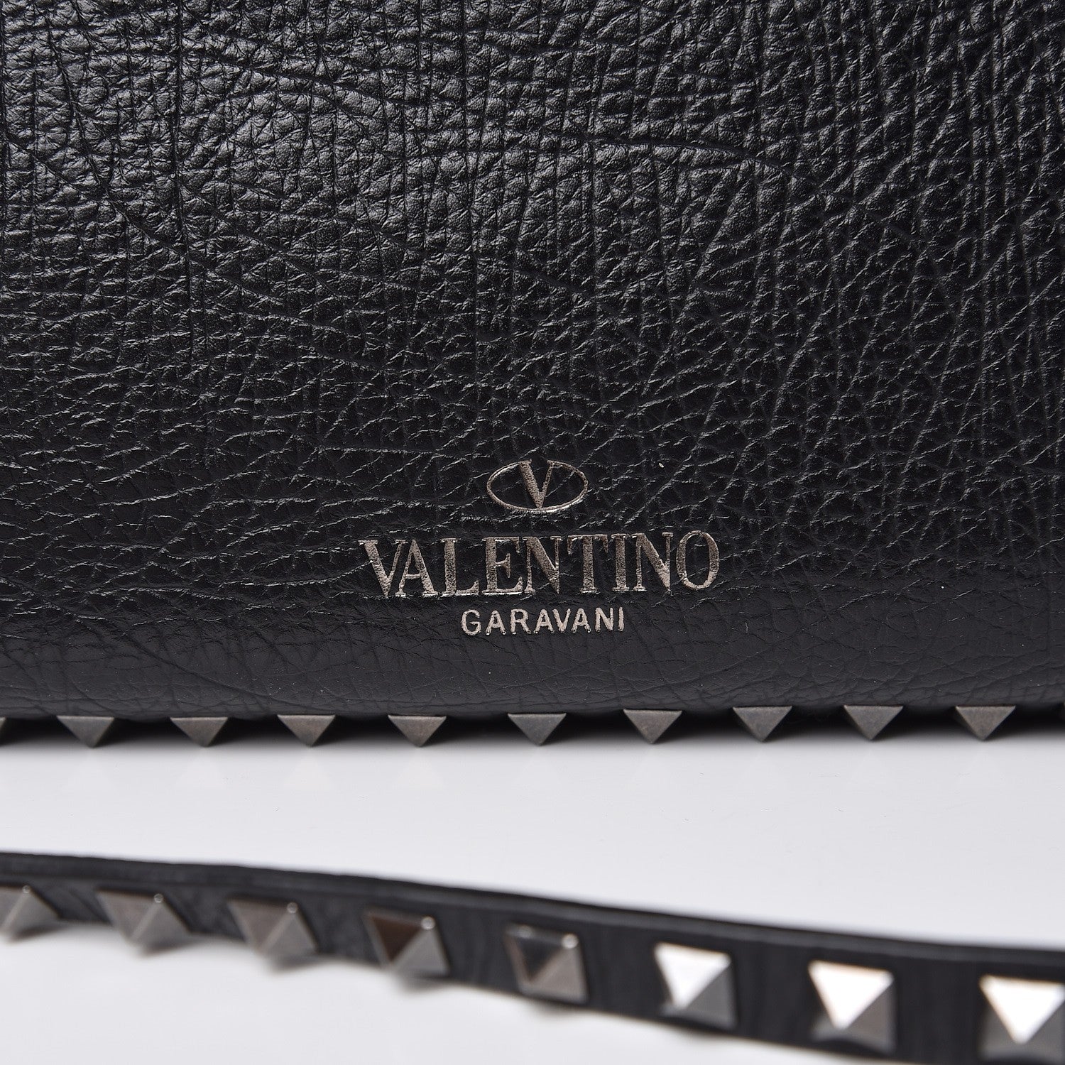 Valentino Garavani Vitello Medium Rockstud Tote Black 9 of 9