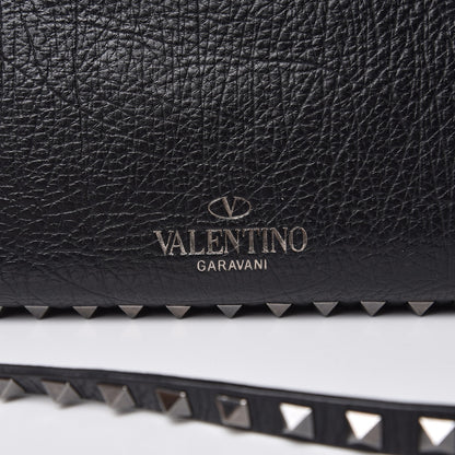 Valentino Garavani Vitello Medium Rockstud Tote Black 9 of 9