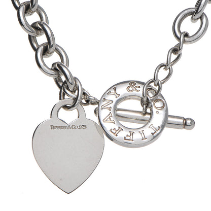 Tiffany Sterling Silver Heart Tag Toggle Necklace 3 of 5