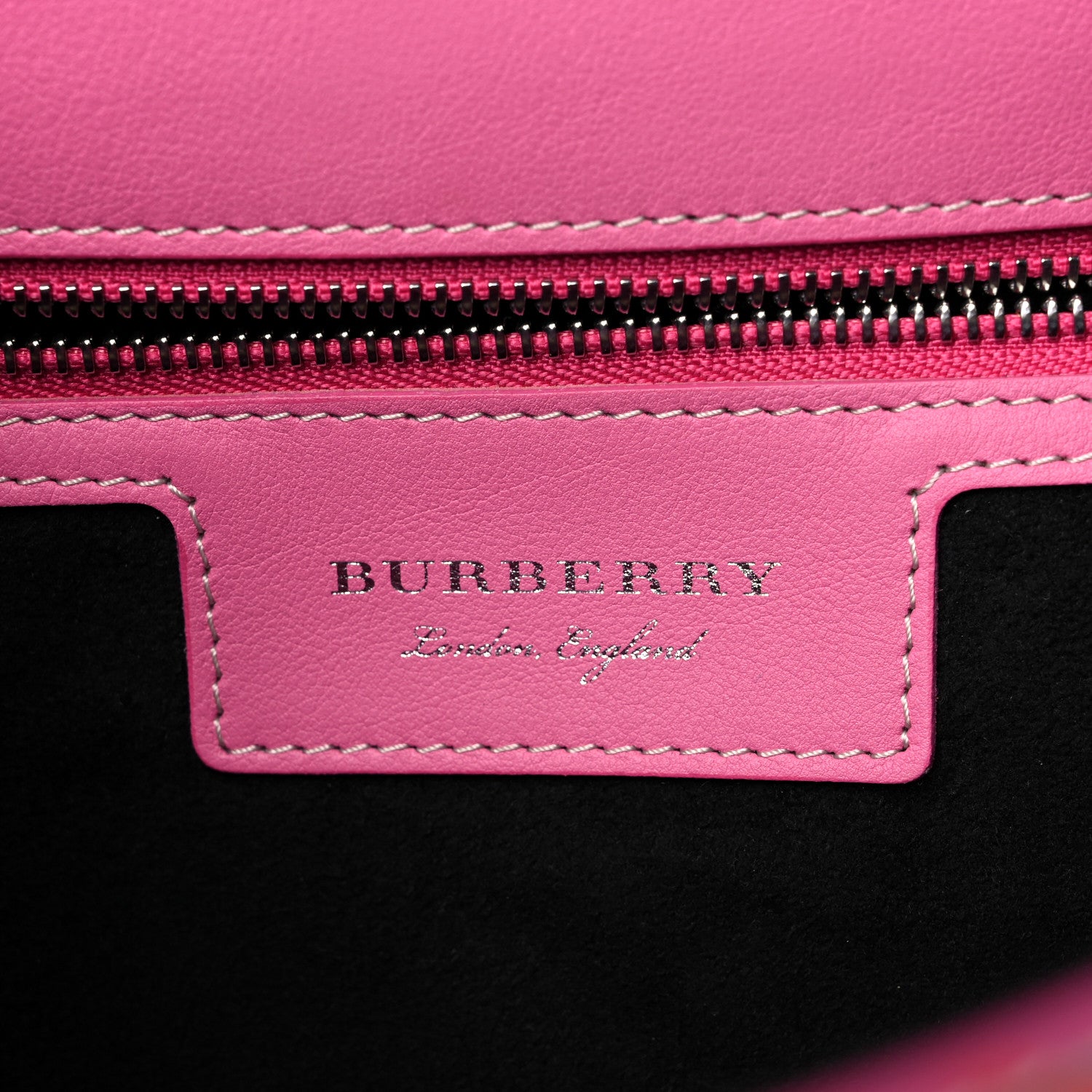 Burberry Trench Calfskin Splash Print Medium DK88 Top Handle Bag Rose 6 of 15