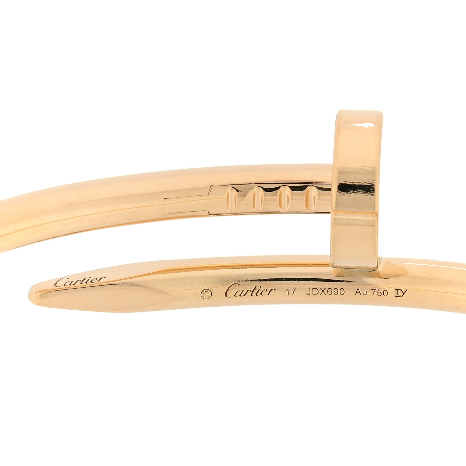 Cartier 18K Yellow Gold Juste Un Clou Bracelet 17 3 of 4