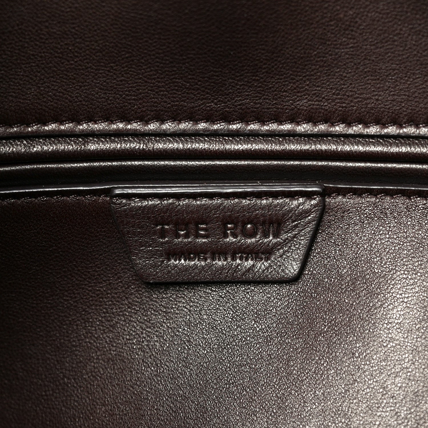 The Row Matte Grained Calfskin India 15.75 Wood Brown 6 of 9