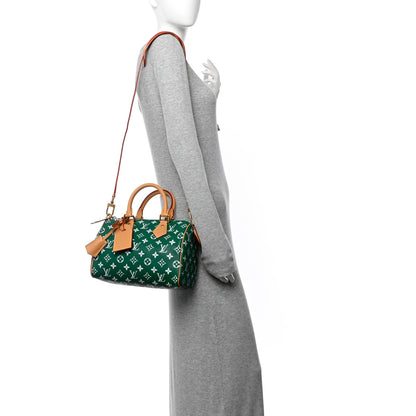 Louis Vuitton Calfskin Monogram Speedy P9 Bandouliere 25 Green 3 of 12