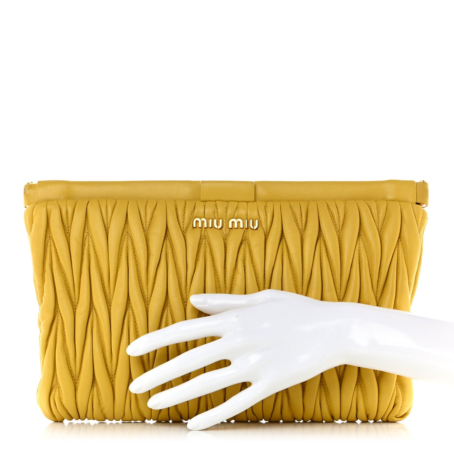 Miu Miu Nappa Matelasse Clutch Sole 2 of 7