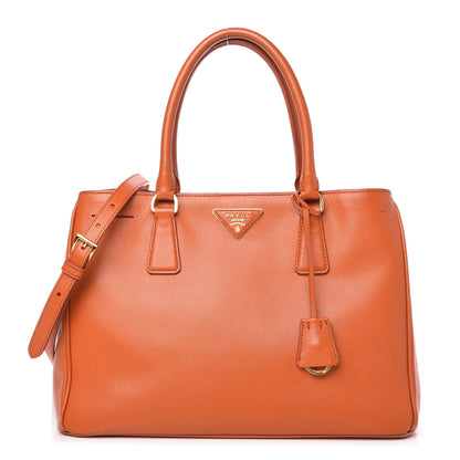 Prada Saffiano Lux Small Tote Papaya 1 of 10