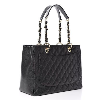 Chanel Caviar Quilted Grand Shopping Tote GST Black 3 of 9