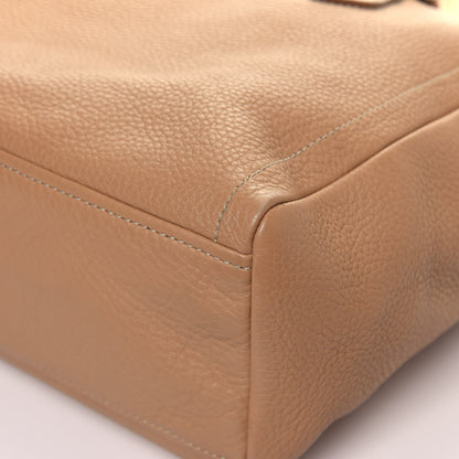 Prada Vitello Daino Easy Foldover Pushlock Tote Sabbia 9 of 10