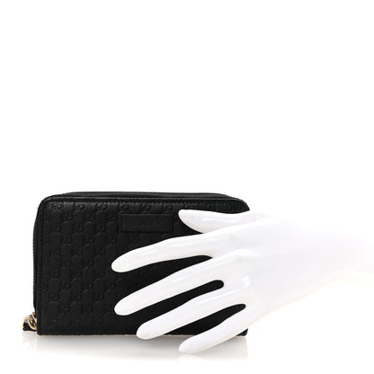 Gucci Soft Microguccissima Zip Around Organizer Wallet Black 2 of 8