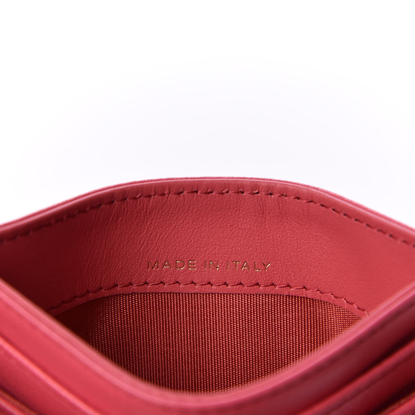 Lambskin Quilted Chanel 19 Card Holder Dark Pink