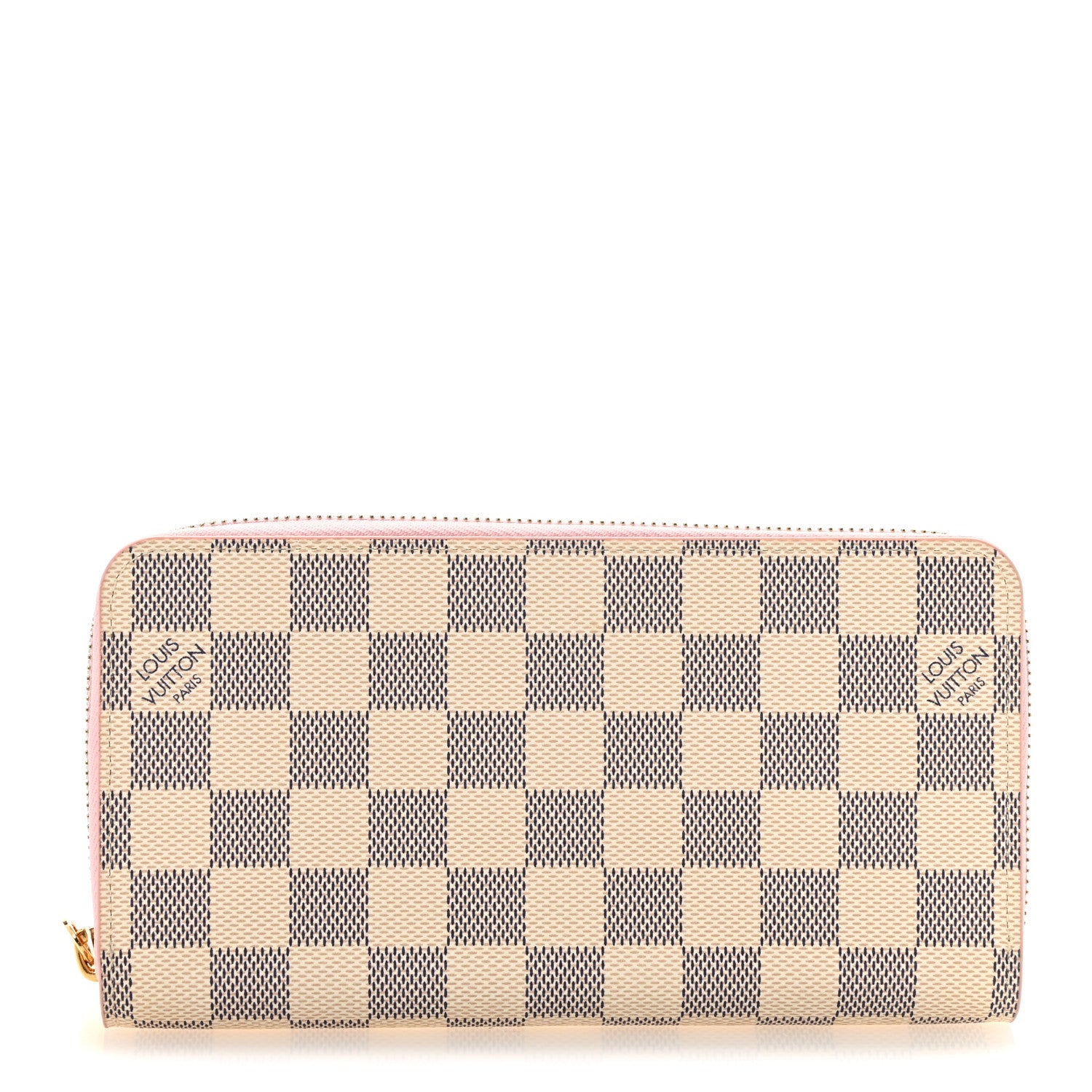 Louis Vuitton Damier Azur Zippy Wallet Rose Ballerine 1 of 11
