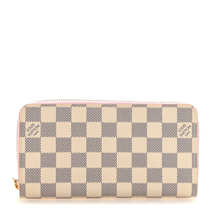 Louis Vuitton Damier Azur Zippy Wallet Rose Ballerine 1 of 11