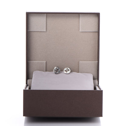 Gucci Sterling Silver Interlocking GG Stud Earrings 5 of 5