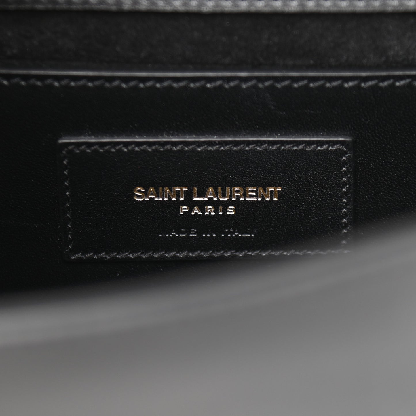 Calfskin Small Classic Monogram Kate Tassel Satchel Black