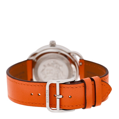 Hermes Stainless Steel Swift 36mm Arceau Quartz Watch Orange 3 of 5
