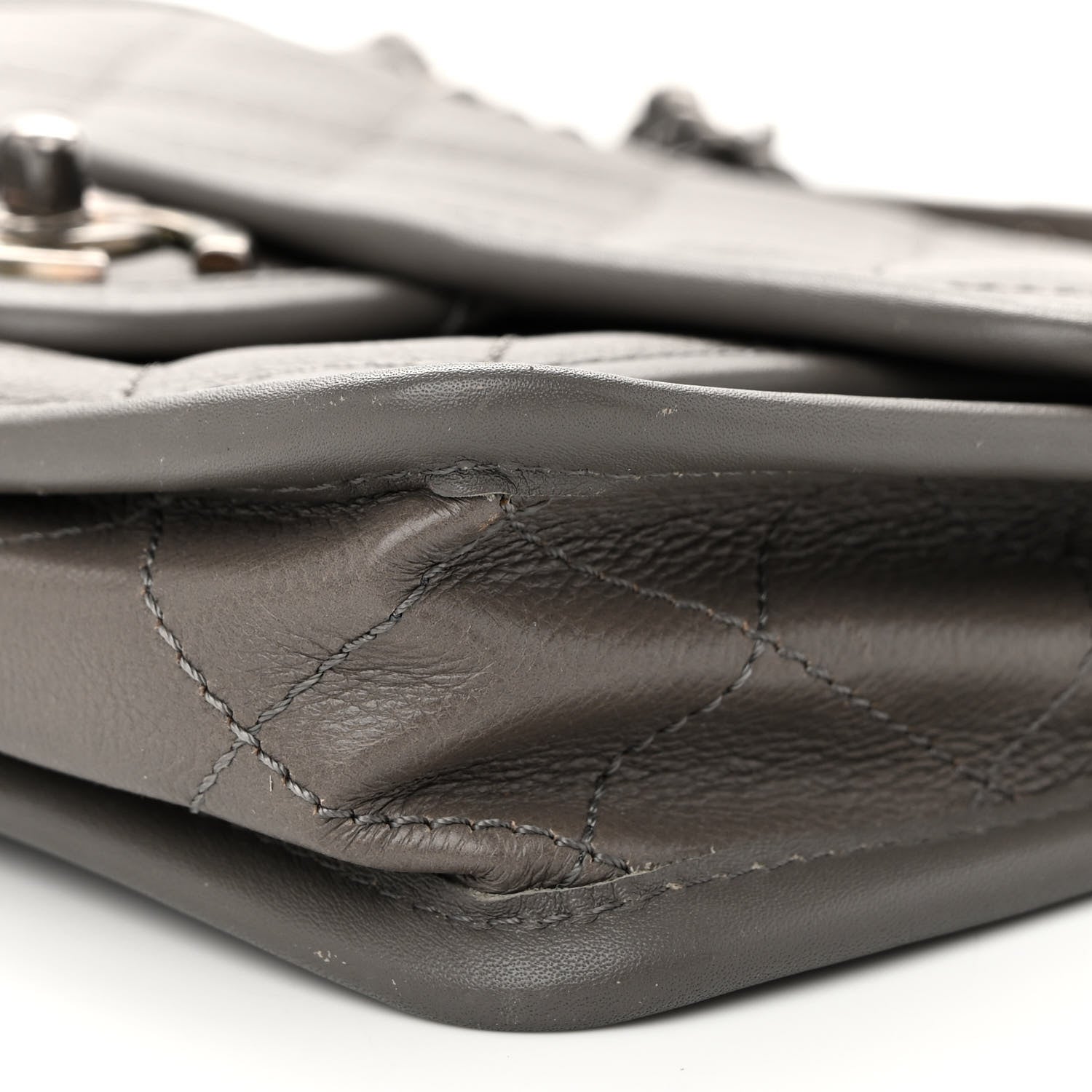 Chanel Calfskin Quilted Mini French Riviera Flap Grey 10 of 10