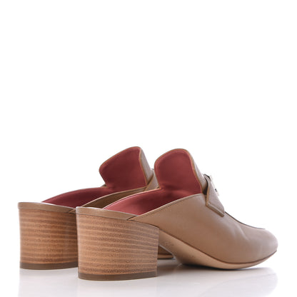 Hermes Goatskin Paradis Mules 38 Taupe 4 of 9