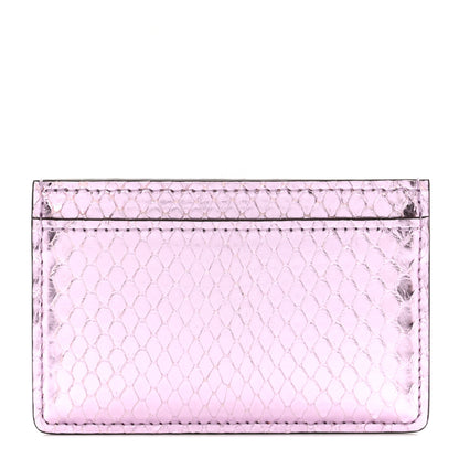 Louis Vuitton Metallic Snakeskin Card Holder Pink 1 of 7