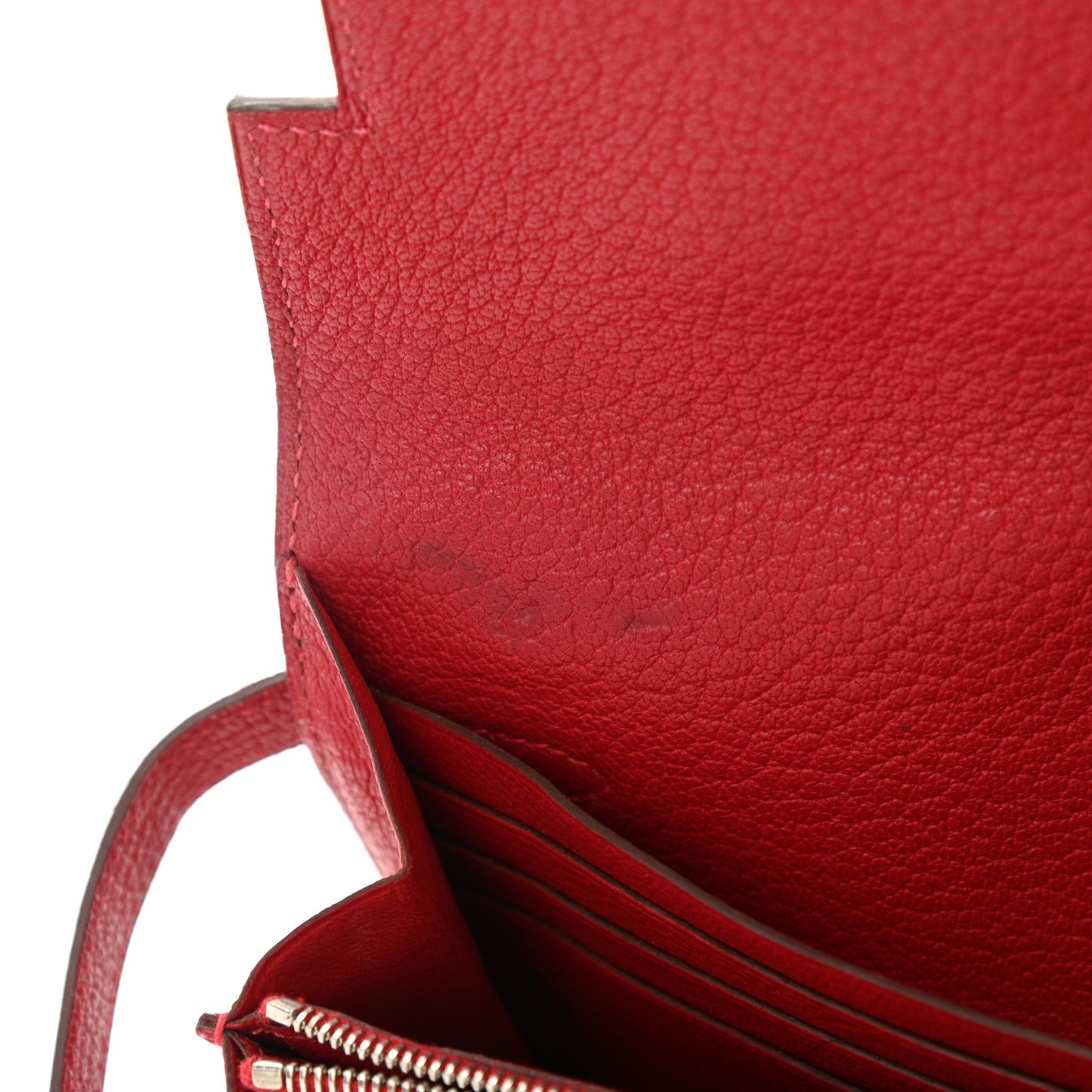 Chevre Mysore Kelly Longue Wallet Rouge Casaque