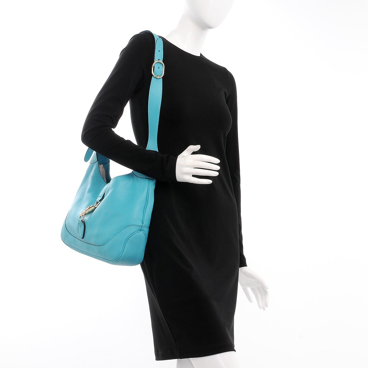Calfskin Medium Jackie O Hobo Light Blue