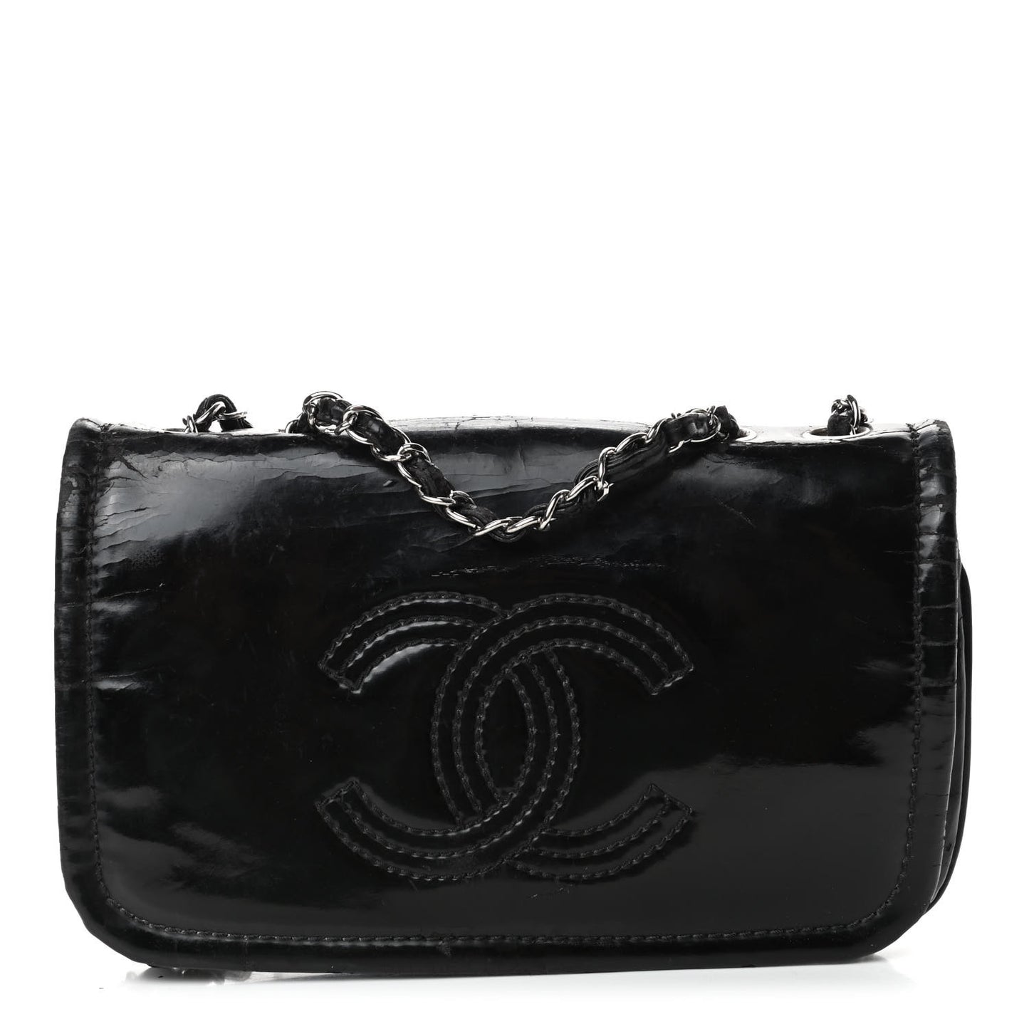 Vinyl Small Lipstick Flap Black