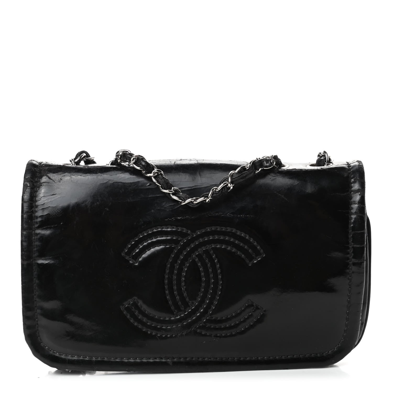Chanel Vinyl Small Lipstick Flap Black 1 of 10