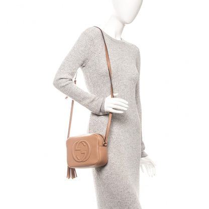 Gucci Pebbled Calfskin Small Soho Disco Bag Rose Beige 2 of 7