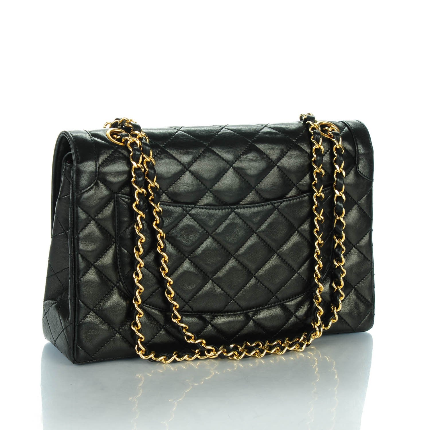 Chanel Lambskin Quilted Medium Double Flap Black 3 of 8