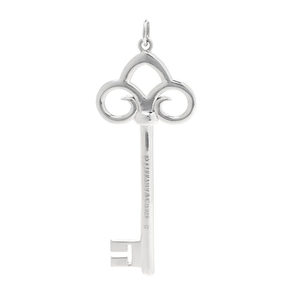 Tiffany Sterling Silver Fleur De Lis Key Pendant 3 of 5