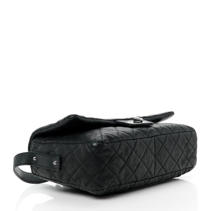 Chanel Calfskin Quilted Jumbo Easy Reissue Messenger Flap Black 4 of 12
