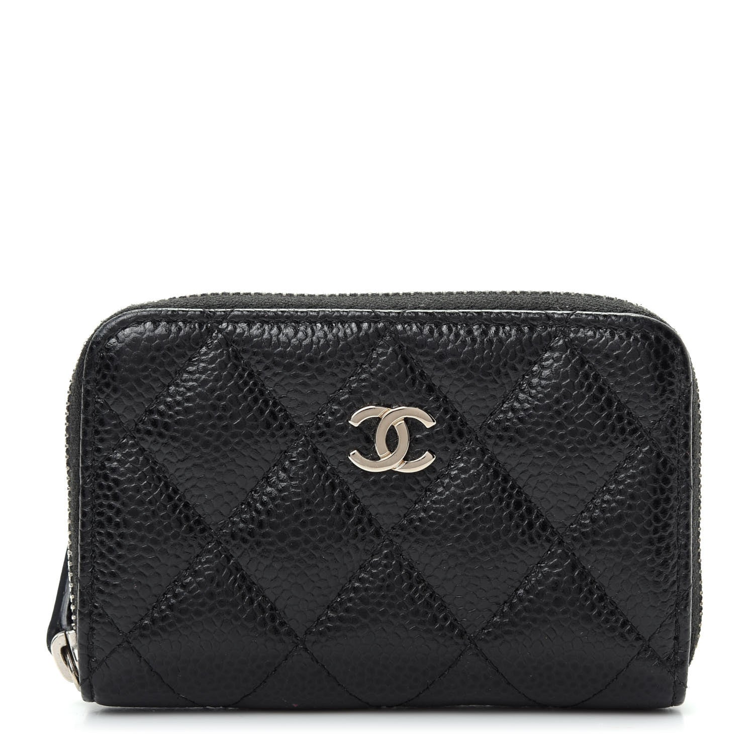 Chanel Caviar Quilted Zip Coin Purse Black 1 of 9