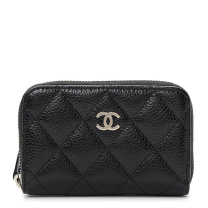 Chanel Caviar Quilted Zip Coin Purse Black 1 of 9
