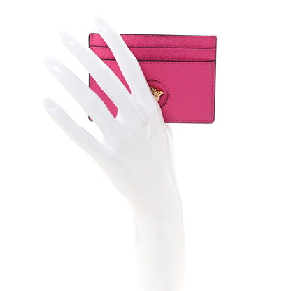 Versace Calfskin Medusa Card Holder Dark Pink 2 of 7