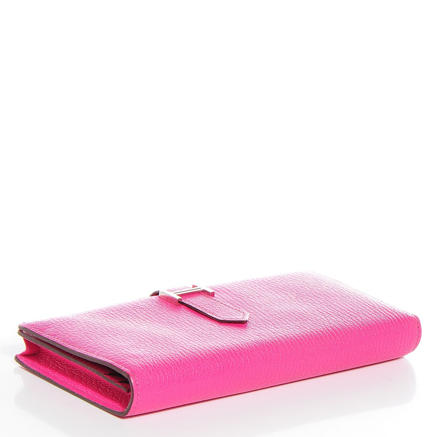 Hermes Chevre Mysore Bearn Gusset Wallet Rose Tyrien 3 of 8