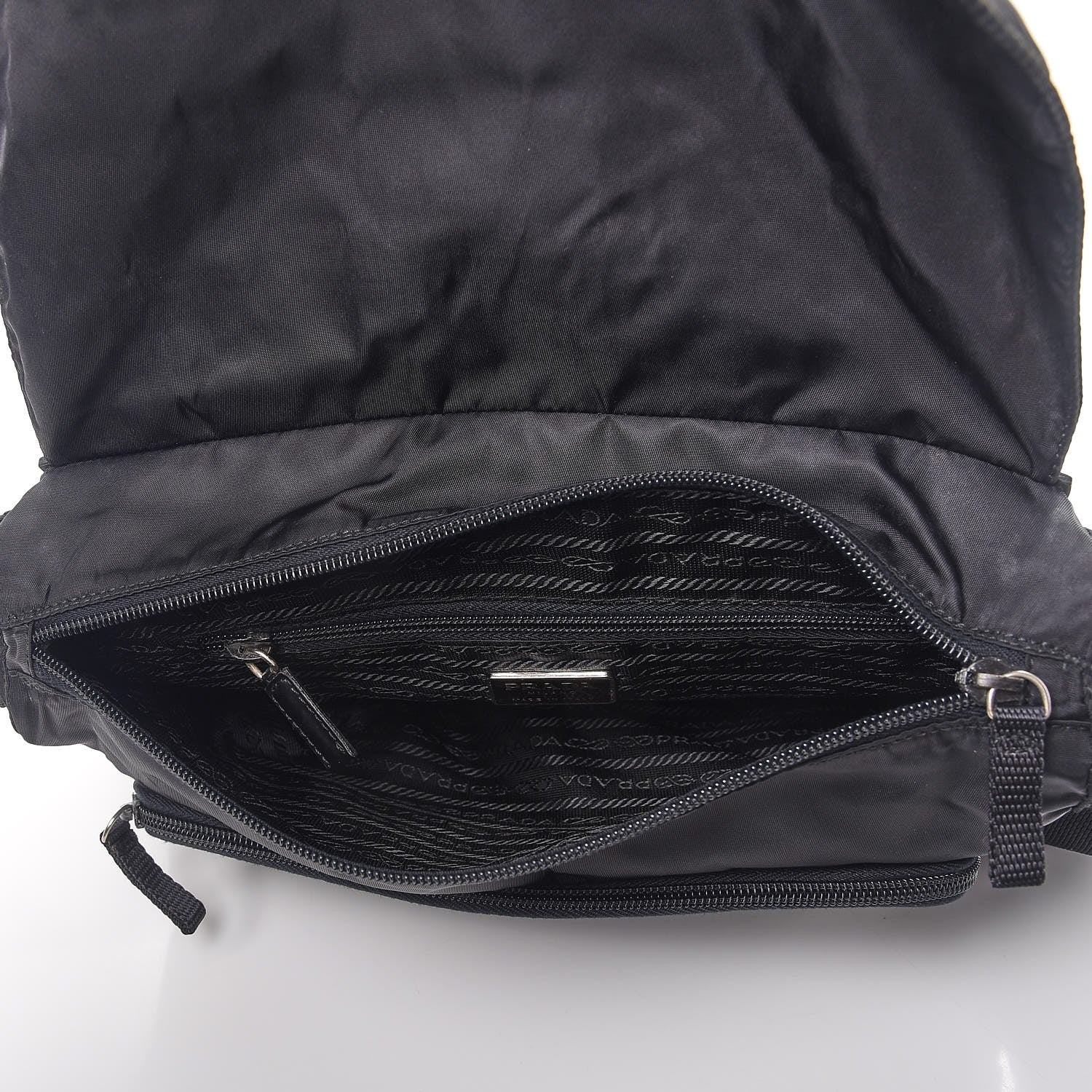 Prada Nylon Vela Messenger Bag Black 5 of 9