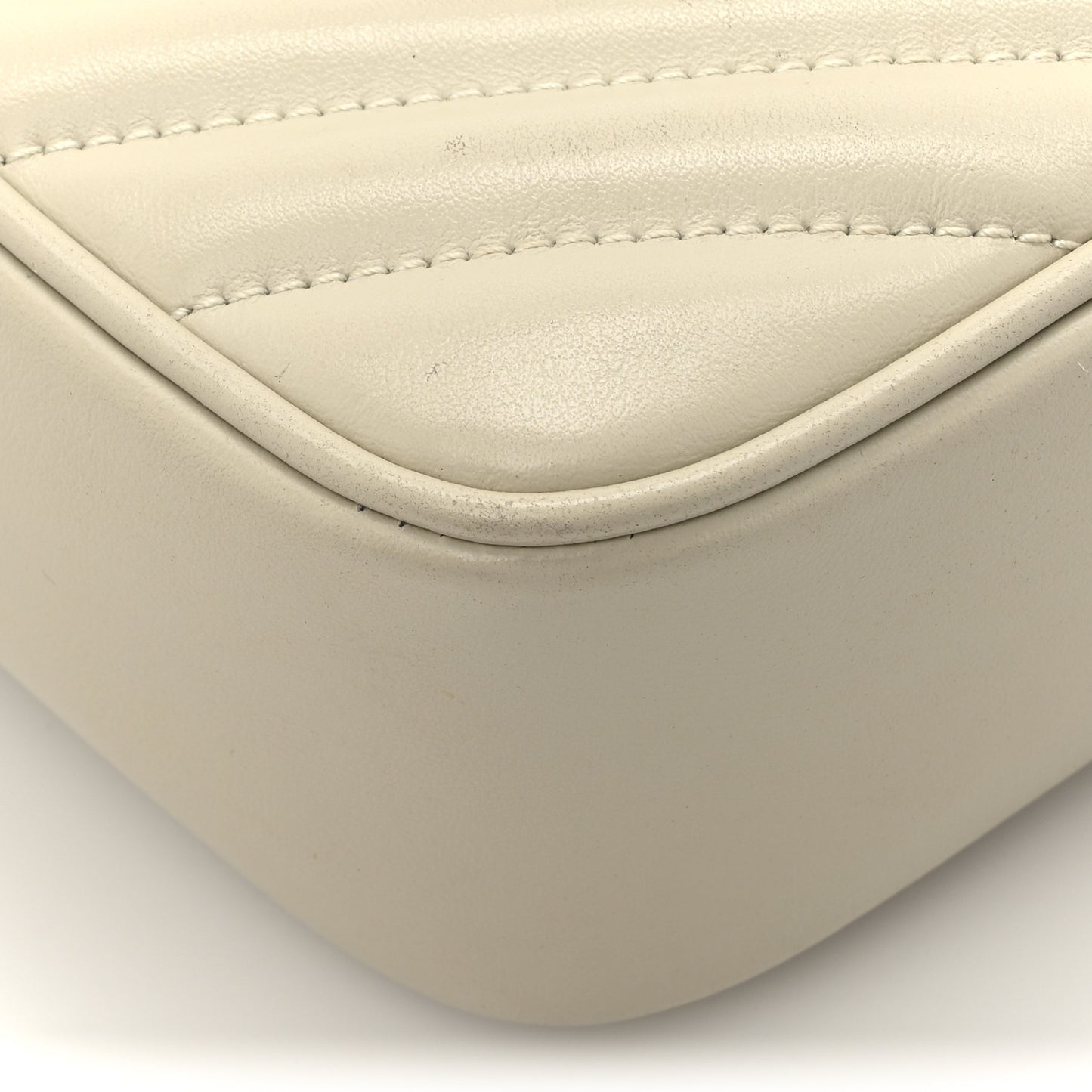 Calfskin Matelasse Monogram Lou Camera Bag Crema Soft