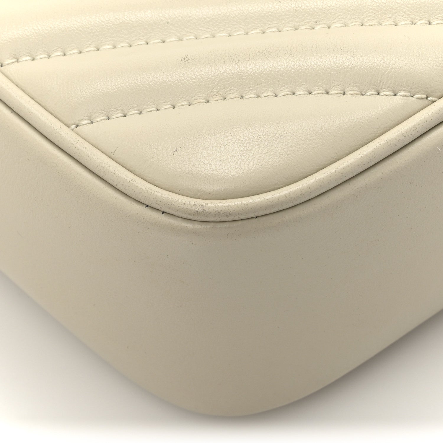Saint Laurent Calfskin Matelasse Monogram Lou Camera Bag Crema Soft 13 of 16