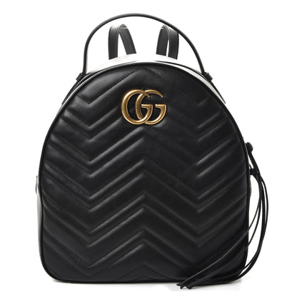 Gucci Calfskin Matelasse GG Marmont Backpack Black 1 of 9