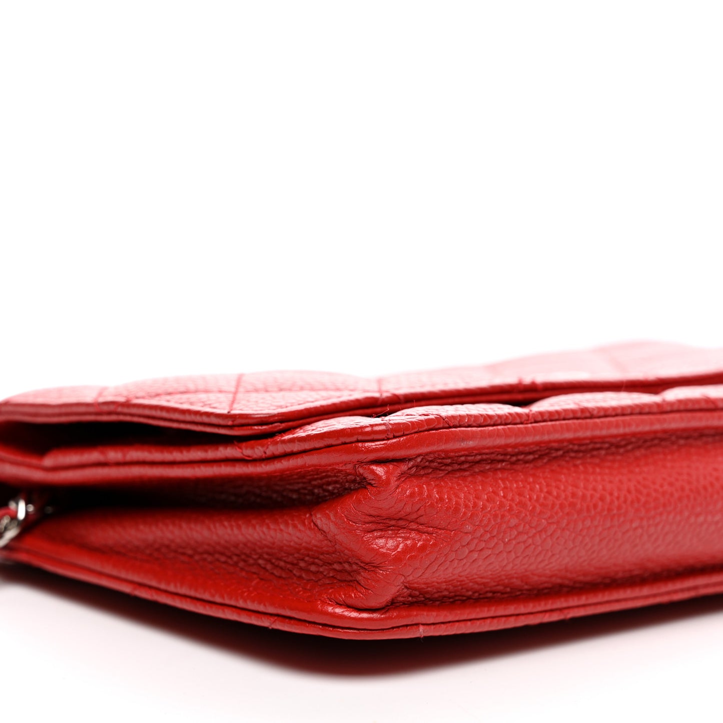 Caviar Quilted Wallet On Chain WOC Red