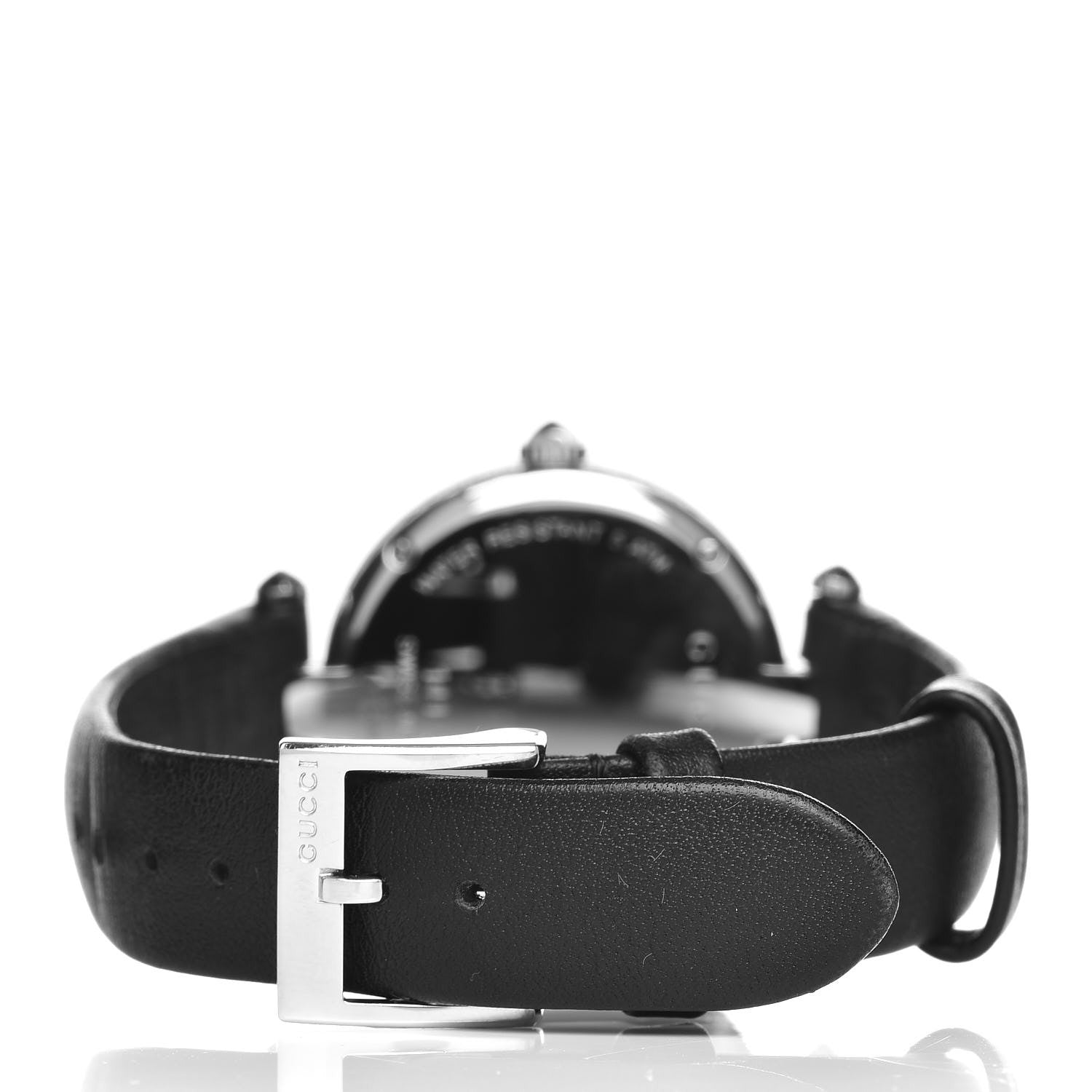 Gucci Stainless Steel Calfskin 32mm Diamantissima Quartz Watch Black 4 of 9