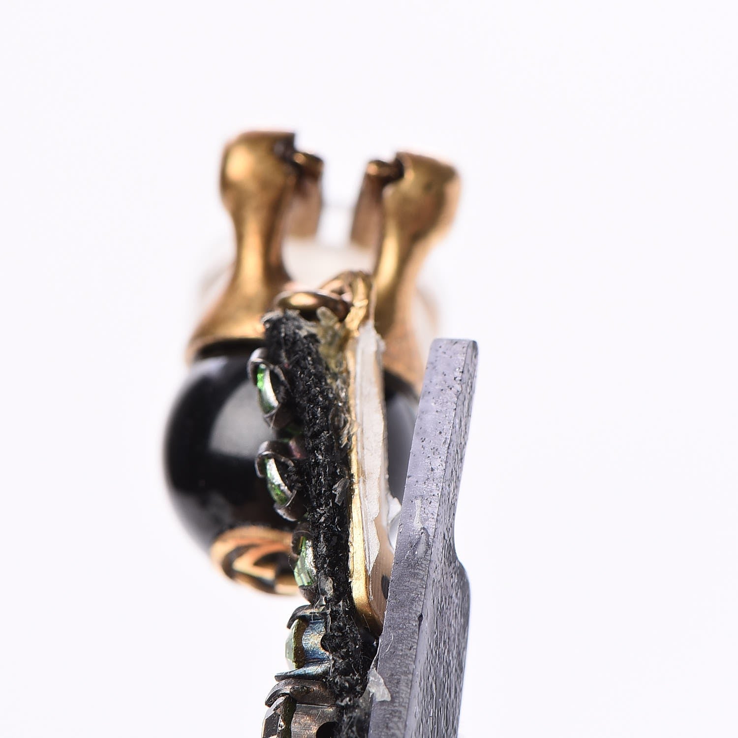 Gucci Crystal Embroidered Bird Earrings 6 of 10