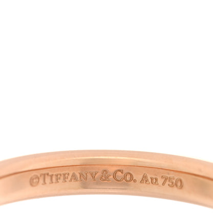 Tiffany 18K Rose Gold Diamond Logo Band Ring 53 6.25 4 of 4