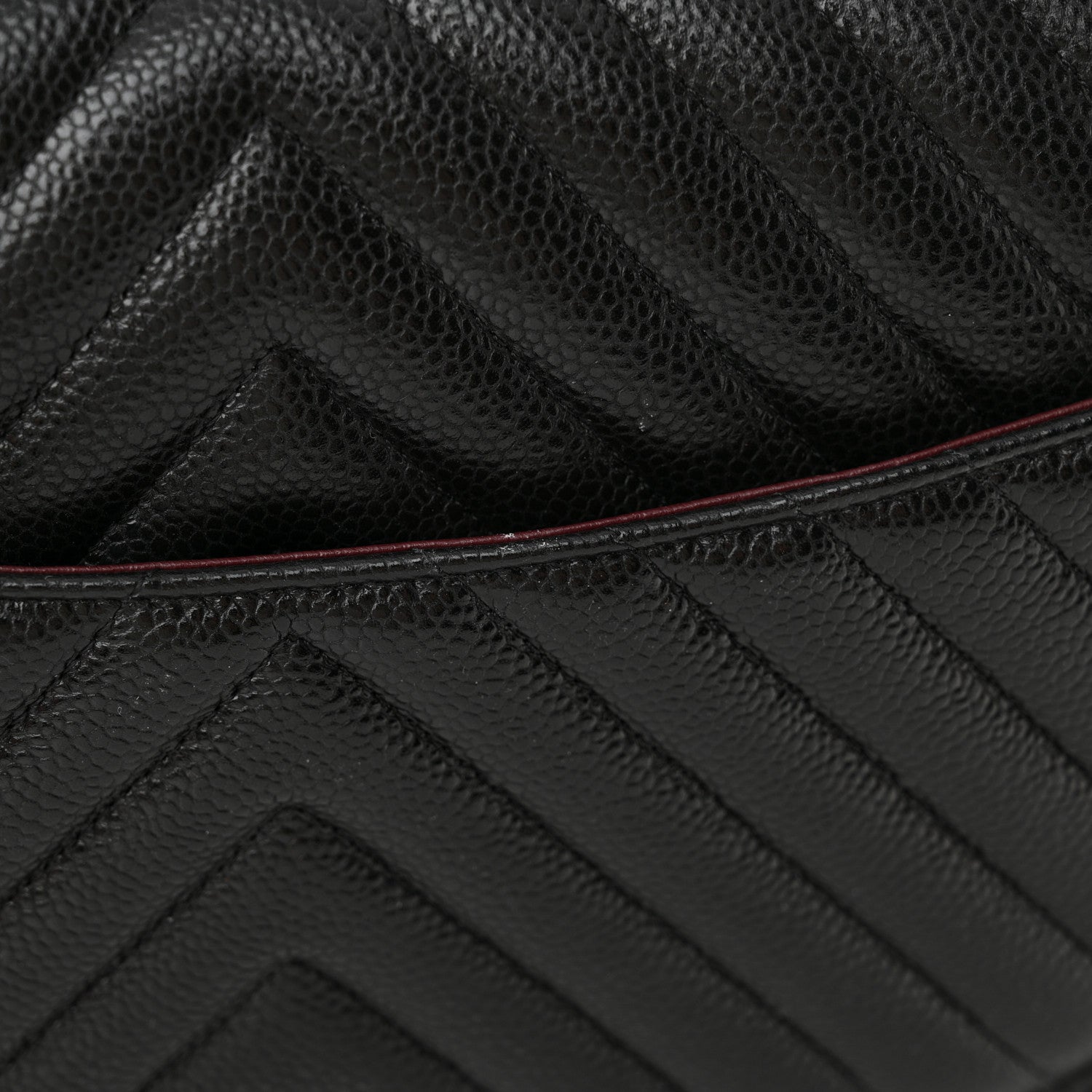 Chanel Caviar Chevron Quilted Jumbo Double Flap Black 15 of 15