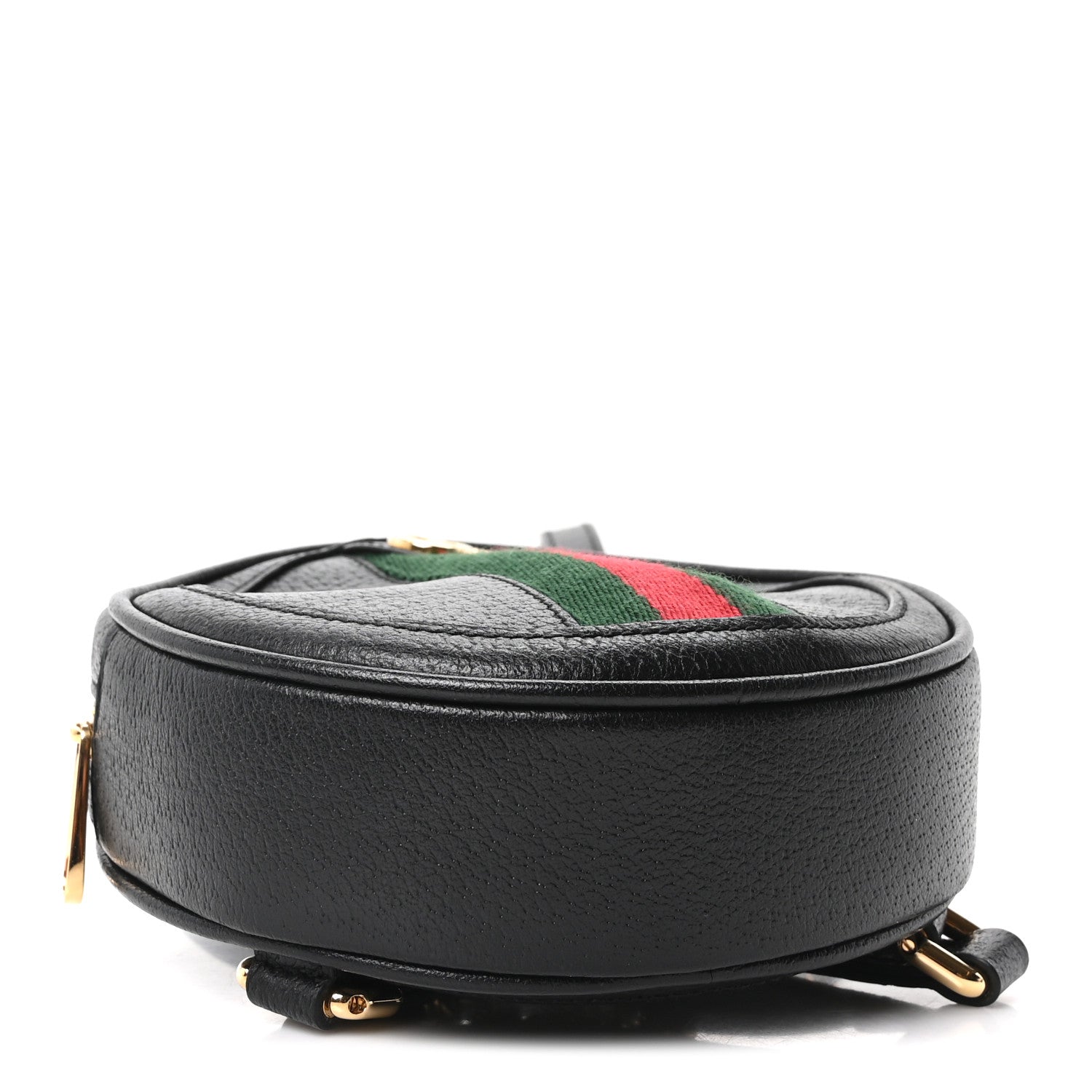 Gucci Grained Calfskin Web Mini Ophidia Round Backpack  Black 4 of 10