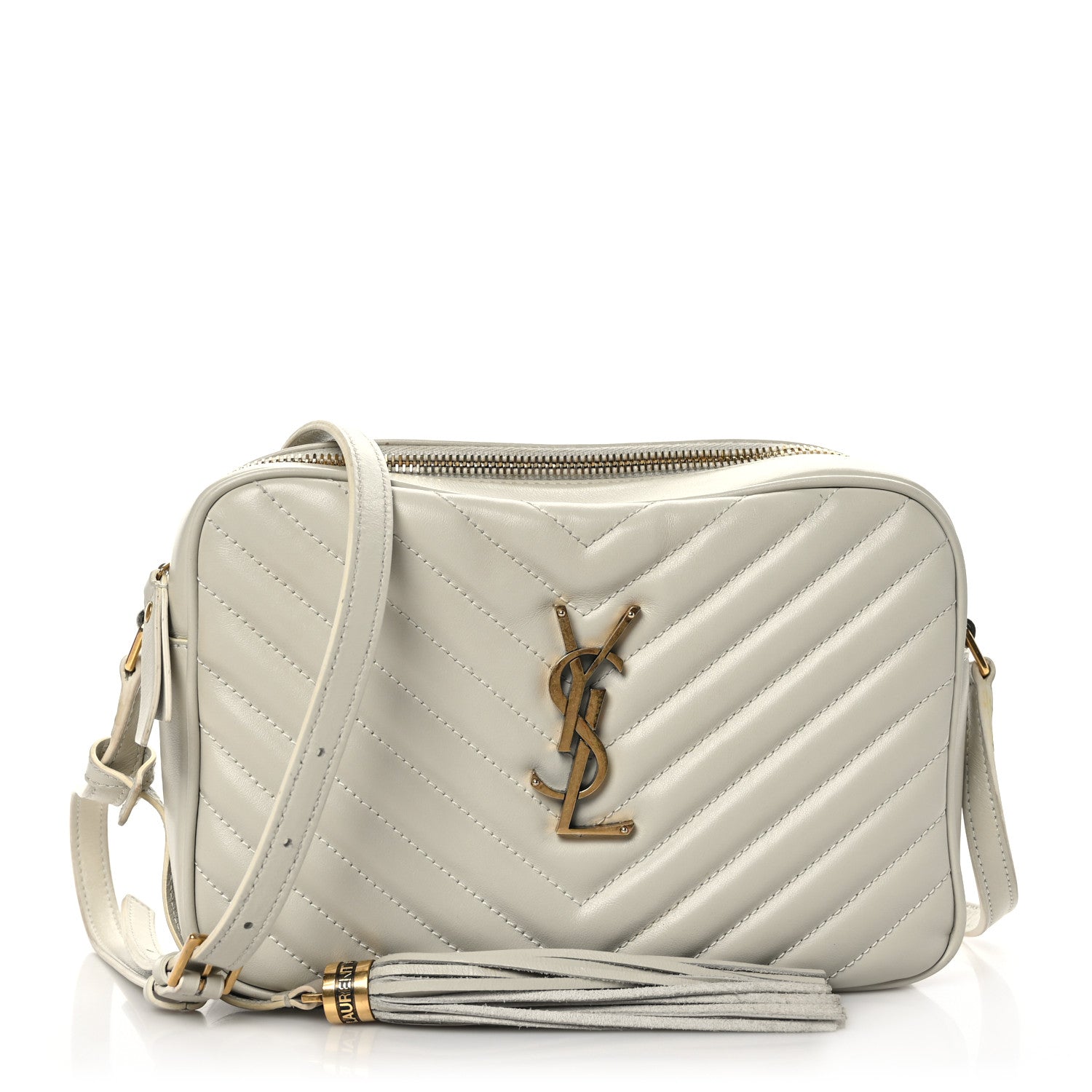 Saint Laurent Calfskin Matelasse Monogram Lou Camera Bag Blanc Vintage 1 of 8